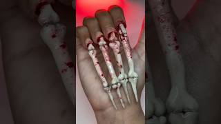 BONES as NAILS😱🔥⚠️Summerween Nail Art💅🏼 nailart nails 3dnails [upl. by Adeys]