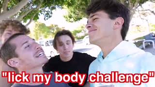 Brent Rivera Lick the Body Challenge [upl. by Cully947]