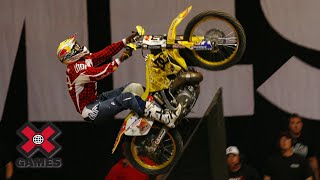 Travis Pastrana lands first double backflip in Moto X history 2006  ESPN Archives [upl. by Sheff874]