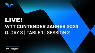 LIVE  T1  Qualifying Day 3  WTT Contender Zagreb 2024  Session 2 [upl. by Licna945]