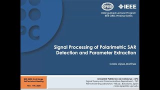 Signal Processing of Polarimetric SAR Detection and Parameter Extraction Carlos LópezMartínez [upl. by Reffinej31]