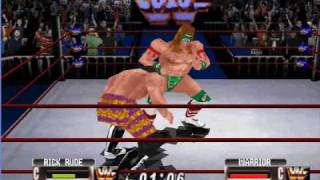 Ultimate Warrior Vs Rick Rude WWF No Mercy old school Wrestling [upl. by Ahteres]