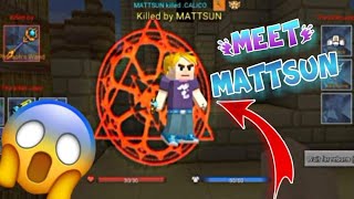 I Meet MATTSUN in Build And Shoot Explain how MATTSUN fight in BlockMan Go [upl. by Nayek]