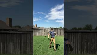 Cracking the paracord bullwhip shorts shortvideo whip bullwhip indianajones whipcracking diy [upl. by Yttig828]