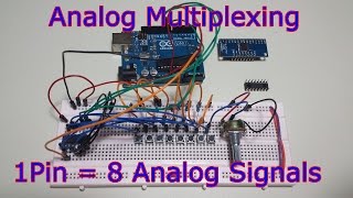 Ep54 Analog Input Multiplexing with the 74HC4051  8 Sensors on 1 Pin [upl. by Anyotal585]