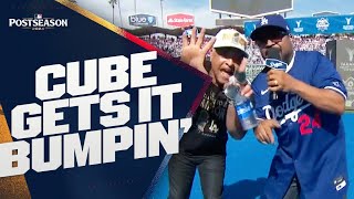 Ice Cube performs at Dodgers World Series parade and parties with Dave Roberts [upl. by Naeroled482]