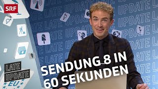 Sendung 8 zusammengefasst in 1min mit Michael Elsener Matto Kämpf und Seven  Late Update  SRF [upl. by Rolph]