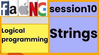 Logical coding  Strings  session10  part10  faangacademy [upl. by Jenny]