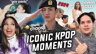 Waleska amp Efra react to the MOST ICONIC KPOP MOMENTS OF 2024 so far [upl. by Arbed85]