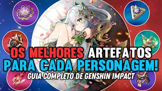 OS MELHORES ARTEFATOS PARA CADA PERSONAGEM  GENSHIN IMPACT [upl. by Irmo]