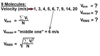 Physics 32 Kinetic Theory of a Gas 6 of 10 Average Mean and Root Mean Square Velocity [upl. by Yelloh]