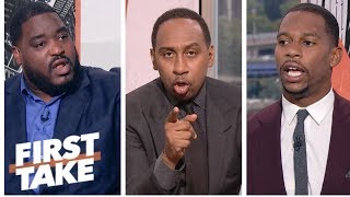 Stephen A Damien Woody Victor Cruz sound off on Vontae Davis retirement  First Take  ESPN [upl. by Lavoie294]