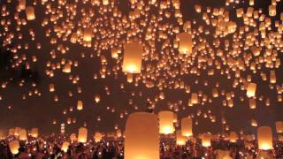 Yee Peng lantern ceremony  Mae Jo Thailand  HD [upl. by Urban]