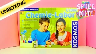 KOSMOS CHEMIE LABOR C1000 Experimentierkasten für Kinder  Unboxing Deutsch  128 Experimente [upl. by Eitirahc]