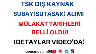 2023 TSK Dış Kaynaktan Subay alımı sonuçları açıklandı Taban Pauanlar ve diğer detaylar videoda [upl. by Darom]