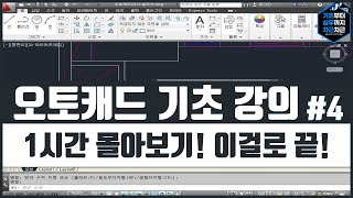 오토캐드 무료강의 기초 1시간 몰아보기 이걸로 끝 시리즈 4  AutoCAD Basics Tutorial [upl. by Jorgenson90]