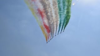 Frecce Tricolori nei cieli di Angera e Arona 2018 [upl. by Sidwell]