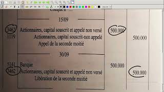S 4 Comptabilité Des Sociétés Vidéo N°4 Apports partiellement libérés à la constitution [upl. by Laehplar]
