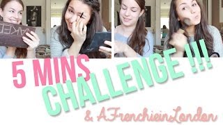 5mins Makeup Challenge avec AFrenchieinLondon ♥ [upl. by Yoc]