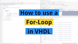 How to use a ForLoop in VHDL [upl. by Eittod]