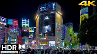 【4K HDR】 1 Hour Night Walk from Harajuku to Shibuya Summer 2024  Japan Travel 【10bit Dolby vision】 [upl. by Isewk444]