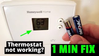 EASY How to Change Batteries in Honeywell Thermostat in 1 minute [upl. by Elton]