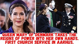 Queen Mary of Denmark takes the reigns of power into her own hands first church service in Aarhus [upl. by Yllet]