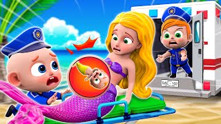 A Baby Was Born On The Beach  Pregnant Mom Care🤰 Baby Police Song More Nursery Rhymes amp Kids Songs [upl. by Idnyc]