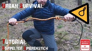 Doppelter Spierenstich  Tutorial Einzelknoten  Bushcraft  Survival  Urban Survival 🏕️ [upl. by Center]