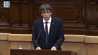 Puigdemont declara la independencia y la suspende para negociar [upl. by Aihsena]