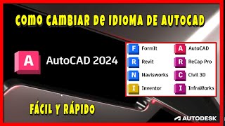 ✅ Cambiar de idioma a cualquier paquete de Autodesk 2024 Cambiar de idioma a AutoCAD 2024 [upl. by Damita]