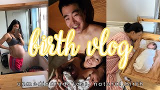 Unmedicated Fast Natural Birth in South Korea  Pregnant with IVF  Raw Footage [upl. by Aizatsana]