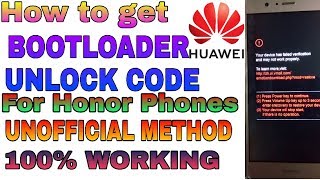 Get bootloader unlock code for honor devicesunofficial method [upl. by Esirec]