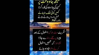 Seekh jao waqt pr  Golden Words In Urdu Urdu Quotes Islamic Information [upl. by Natfa]