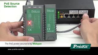 ProsKit MT7063MT7064 PoE amp LAN Cable Tester [upl. by Annaehr]