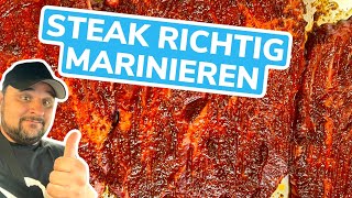 RINDERSTEAKS perfekt marinieren wie vom METZGER  SO GEHTS   Klaus grillt [upl. by Ynaffets]