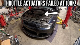 THROTTLE ACTUATORS FINALLY FAILED AT 100K MILES  2011 BMW M3 E90 Build abcgarage [upl. by Adnohs]