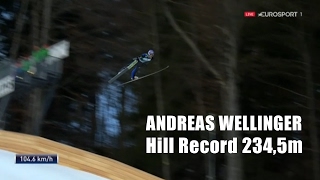 Andreas Wellinger 2345m  Hill Record  Oberstdorf 04022017 [upl. by Isbel]