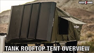 DESERT ARMOR TANK ROOFTOP TENT REVIEW [upl. by Ydualc]