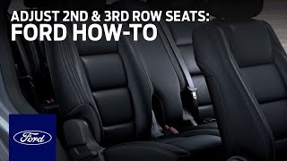 Adjusting 2nd and 3rd Row Seats  Ford HowTo  Ford [upl. by Ailev]