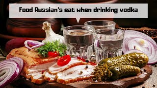 Zakuski for Vodka  Foods that Russians eat when drinking vodka [upl. by Anauqahc]