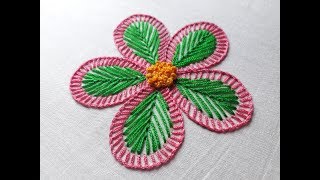 Hand embroidery beautiful flower design [upl. by Connett]