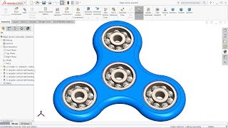 Solidworks tutorial  Design of Fidget Spinner in Solidworks [upl. by Hyacintha]