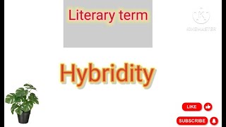 Hybridity literary term with full explanation youtubeshorts educational [upl. by Gnas]