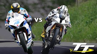 Isle of Man TT ROAD RACES  GUY MARTIN vs MICHAEL DUNLOP  Greatest Show on Earth [upl. by Lyrahc]