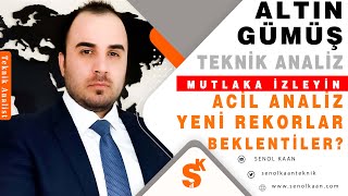 ACİL ANALİZ  ALTIN VE GÜMÜŞ ANALİZİ YENİ REKORLAR BEKLENTİLER [upl. by Ariajaj491]