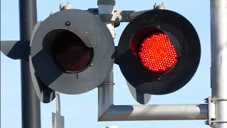 New LED Light Zinfanfel Dr Railroad Crossing  Different Angles  Rancho Cordova CA [upl. by Bogart9]