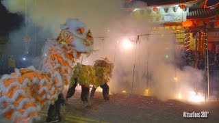 HD Thousands of Firecrackers with Lions  Chinese New Year 2017  ChinaTown Los Angeles [upl. by Yelreveb]