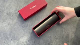 CARTIER Glasses CT0087O 003 Gold Rimless with screws  Unboxing [upl. by Gnuhc]