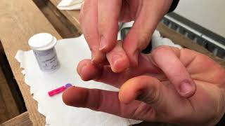 How to performe a diabetes test do testing your blood sugar test diabetes check DIY [upl. by Lowenstein]